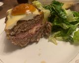 Foto del paso 3 de la receta: Pan de carne relleno con jamón y queso súper fácil