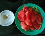 A picture of step 1 of Watermelon Popsicle.
