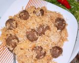 A picture of step 7 of Beef Kofta pulao.