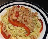 A picture of step 5 of Tagliatelle prawns.