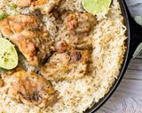 A picture of step 6 of One Pan Garlic Dill And Lime Butter Chicken With Rice.