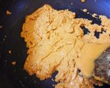 A picture of step 3 of Besan or Gur ki Burfi.