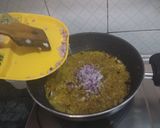 A picture of step 2 of Mutton Keema kaleji with paya punjabi style.