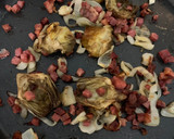 Foto del paso 3 de la receta: Alcachofas con jamón al microondas