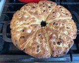 A picture of step 8 of White Chocolate Macademia Nut Scones.