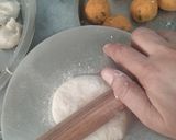 A picture of step 5 of Aloo Kulcha (no yeast).