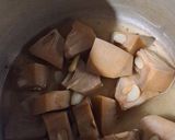 A picture of step 1 of Dahi Kathal.