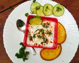 A picture of step 3 of Tzatzuki dip(Lebanese tzatziki dip).