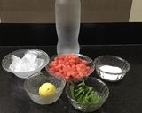 A picture of step 1 of Watermelon mojito.