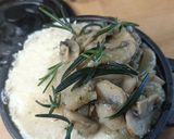 A picture of step 4 of Celery Root Purée with Comté Cheese and Mushrooms.