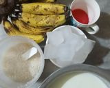 A picture of step 1 of Iced banana shake with rooh afza 😋😋😍😍.