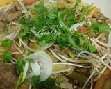 Hình bước làm 3 của món Nui rau củ xào bò