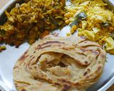 A picture of step 9 of Lachha paratha.