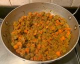 A picture of step 7 of Snakegourd and Carrot Sabji South Indian style.