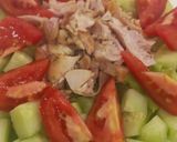 Foto del paso 2 de la receta: Ensalada de Lechuga, Pepino, Pollo y Huevo