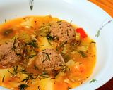 A picture of step 5 of Vegetable stew with meat balls.
