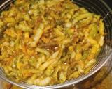 A picture of step 4 of Khatta Meetha Karela (Bitter Gourd and Raw Mango Chutney).