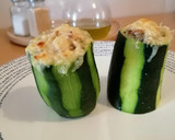 Foto del paso 10 de la receta: Calabacín relleno con pollo y champiñones