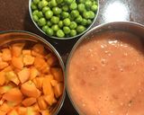 A picture of step 2 of Carrot Peas curry.