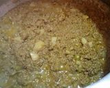 A picture of step 17 of Sohanjna alu matar(Indian horseradish with potato and peas).