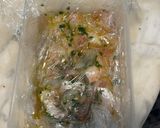 A picture of step 2 of Sea Bream Carpaccio with Wild Fennel.