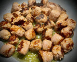 Foto del paso 4 de la receta: Ensalada de salchicha con patata al pesto