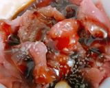 Hình bước làm 2 của món Gỏi bò rau muống,bắp chuối bào và cà rốt