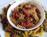 A picture of step 6 of TRI Color pasta.