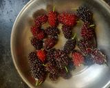 A picture of step 1 of Mulberry Smoothie/Milkshake.