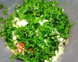 A picture of step 1 of Aloo palak pakoray.