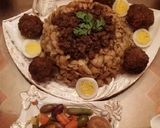 صورة لخطوة 1 من وصفة كرات اللحم والمعكرونه اكله سريعه ولذيذه 😋