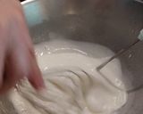 A picture of step 6 of Swiss Meringue.
