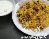 A picture of step 7 of Hyderabadi Mutton Zafrani Dum Biryani.