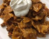 A picture of step 6 of One pot beef taco pasta skillet.