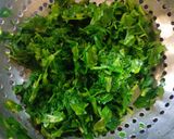 A picture of step 2 of Methi Matar Malai.