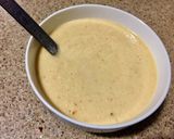 A picture of step 1 of Moong daal pancakes(chilla) with salad filling.