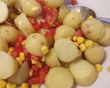 A picture of step 2 of Rainbow salad.