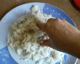 A picture of step 1 of Poha squares.