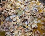 A picture of step 4 of Linguine with Clams and Creamy Potato Sauce.