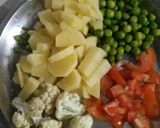 A picture of step 2 of Soya chunks_Potato Dry Vegetable.