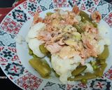 Foto del paso 5 de la receta Ensalada templada de salmón y verduras