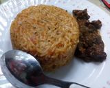 A picture of step 6 of Jollof rice#crosscountrychallenge.