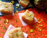 A picture of step 5 of Custard Apple burfi.