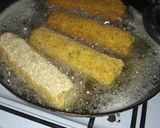 Foto del paso 9 de la receta: Bastoncitos de salchicha con puré Jamón & Queso