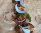 A picture of step 5 of Paneer frankie.
