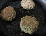 A picture of step 2 of Gajar Chunda oats beans aloo tikki fig chutney sandwich in Indian bread.