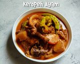 Gambar langkah 12 resipi Kari Ayam Keropeh.