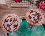 A picture of step 2 of Milo oreo iced shake.