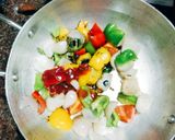 A picture of step 4 of Chilli paneer.
