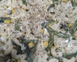 Foto del paso 7 de la receta: Pasta codito con rajas de poblano, queso, elote y crema